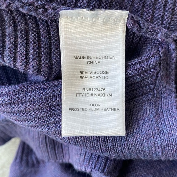 Adrienne Vittadini Women's Cowl Neck Long Sleeve Rib Knit Tunic Sweater - Picture 13 of 14